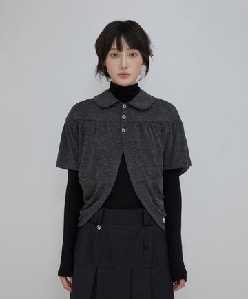 Cape Draped Cardigan